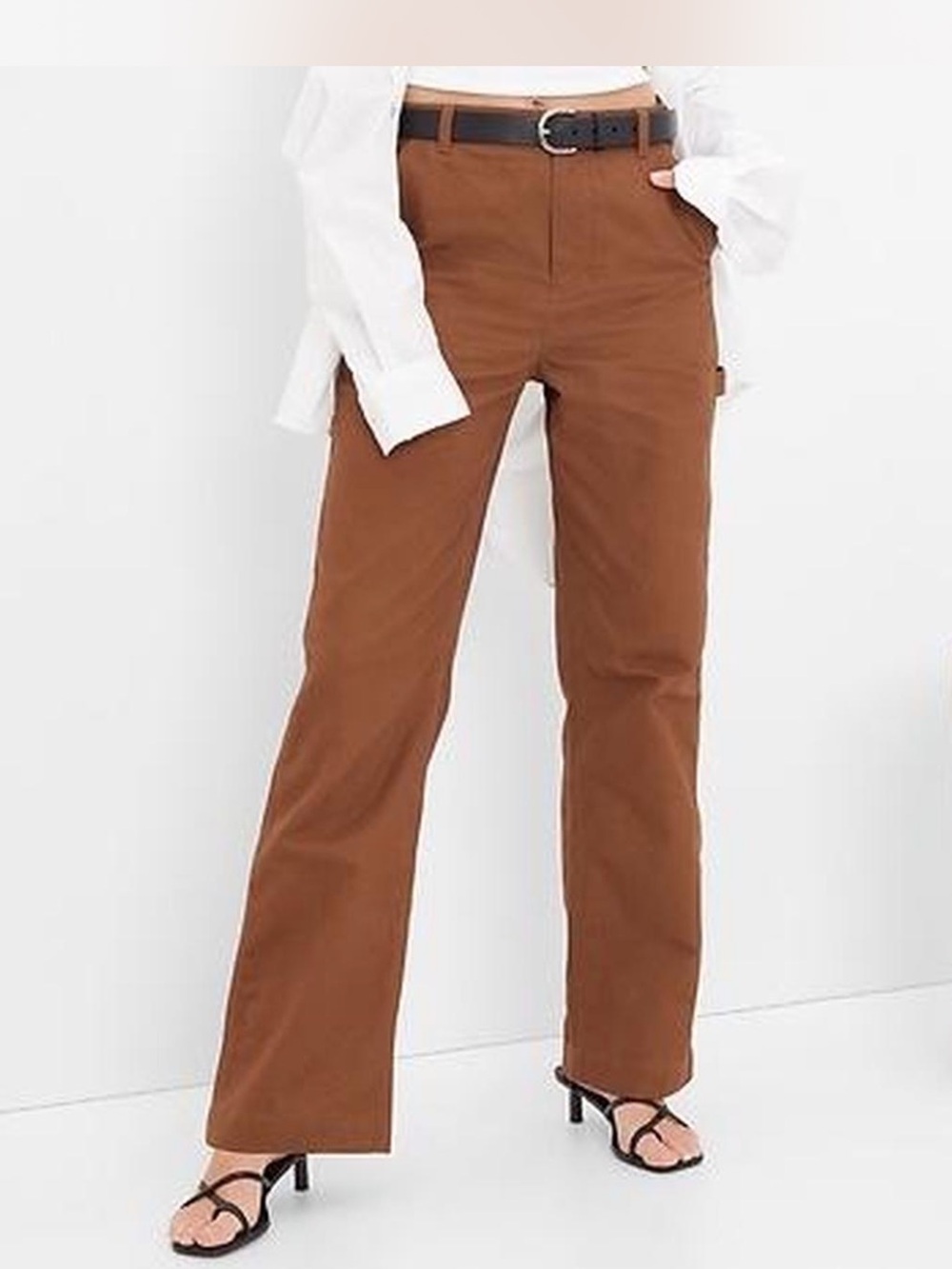 Gap Women’s Brown Carpenter Pant Canvas Utility Casual Size 14 New with tags